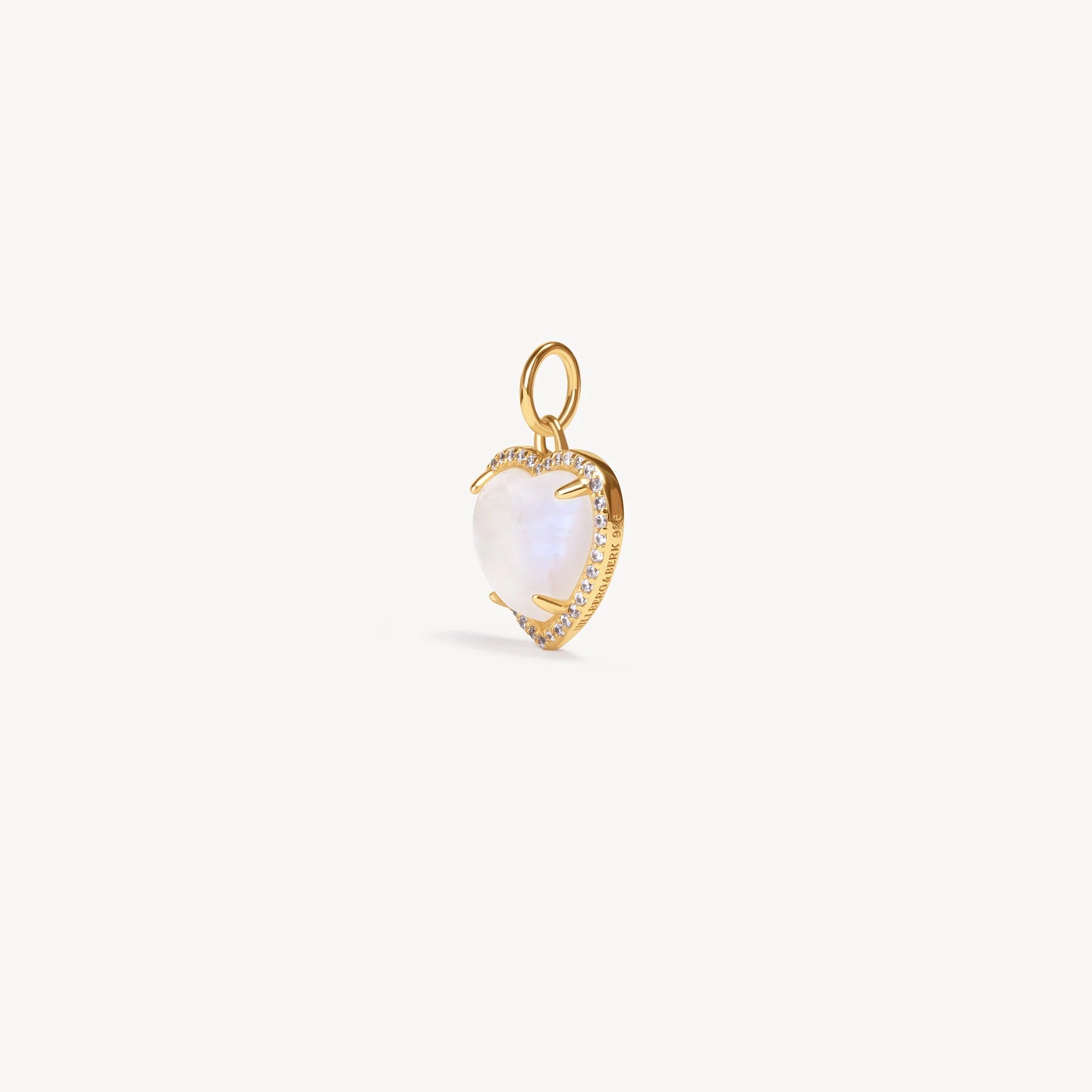 Rainbow Moonstone Heart Charm - Blue Sky Fashions & Lingerie