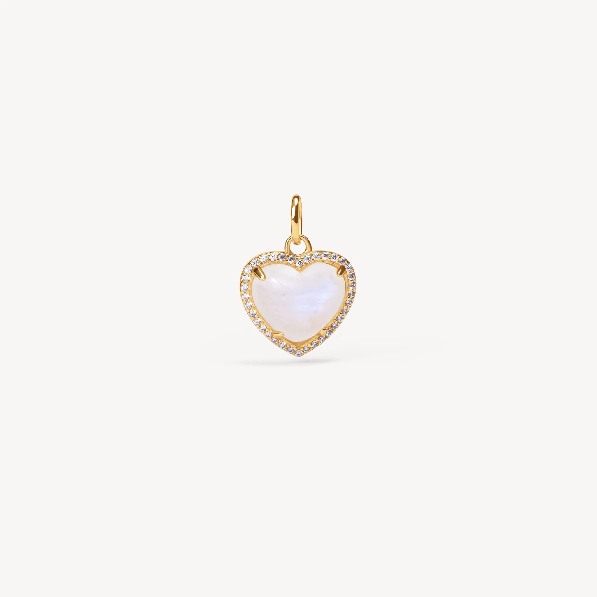 Rainbow Moonstone Heart Charm - Blue Sky Fashions & Lingerie