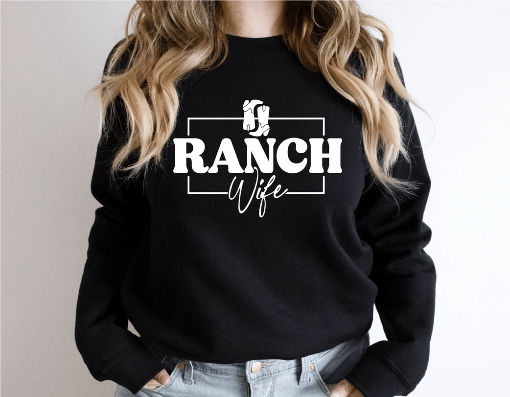 Ranch Wife Crewneck Sweatshirt | Farm Apparel - Blue Sky Fashions & Lingerie