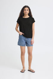 Rebel Crewneck Tee - black - Blue Sky Fashions & Lingerie