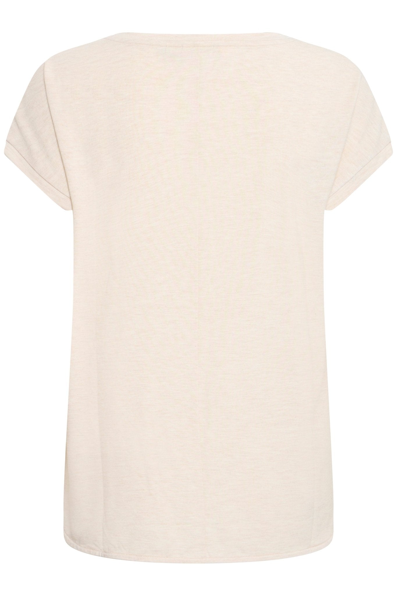 Rebel Crewneck Tee by Ichi - tapioca - Blue Sky Fashions & Lingerie