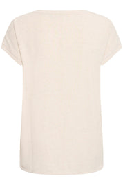 Rebel Crewneck Tee by Ichi - tapioca - Blue Sky Fashions & Lingerie