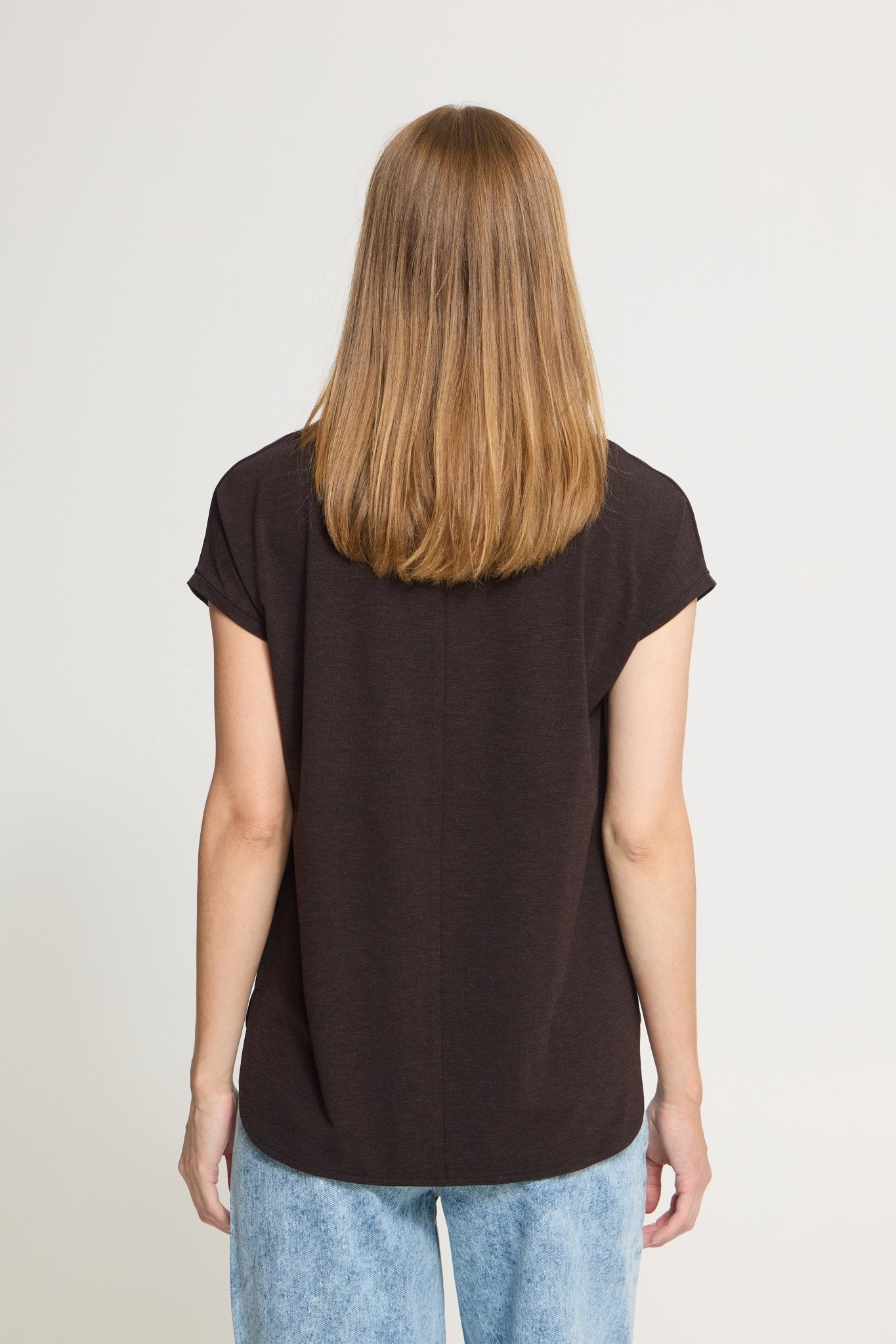Rebel Crewneck Tee - chocolate - Blue Sky Fashions & Lingerie