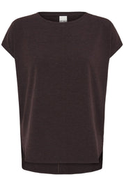 Rebel Crewneck Tee - chocolate - Blue Sky Fashions & Lingerie