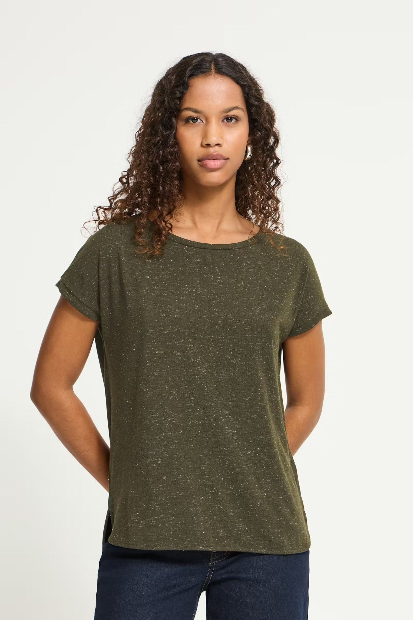 Rebel Crewneck Tee -rosin - Blue Sky Fashions & Lingerie