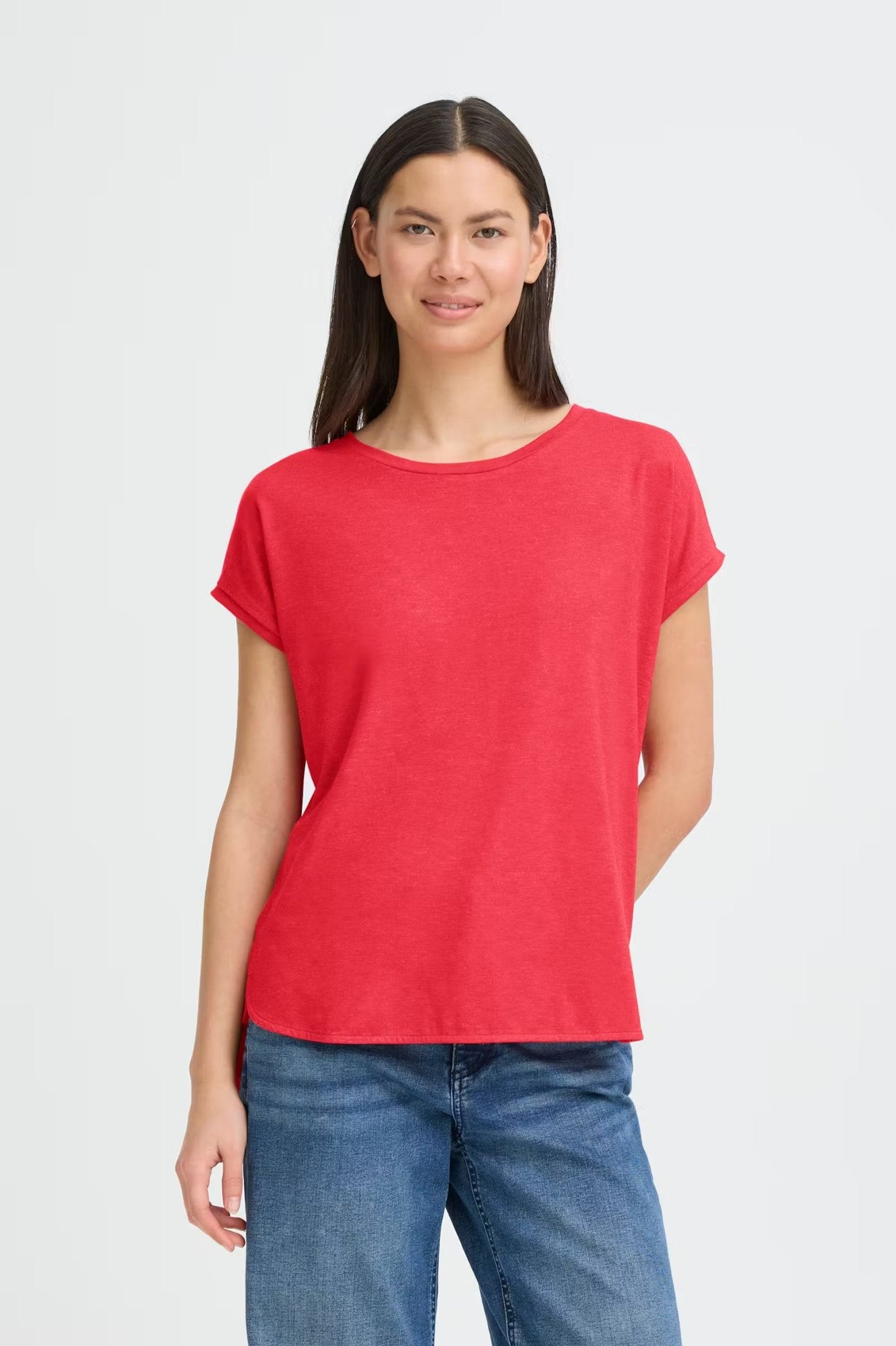 Rebel Crewneck Tee - teaberry - Blue Sky Fashions & Lingerie