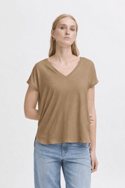 Rebel Tee by Ichi - sepia - Blue Sky Fashions & Lingerie