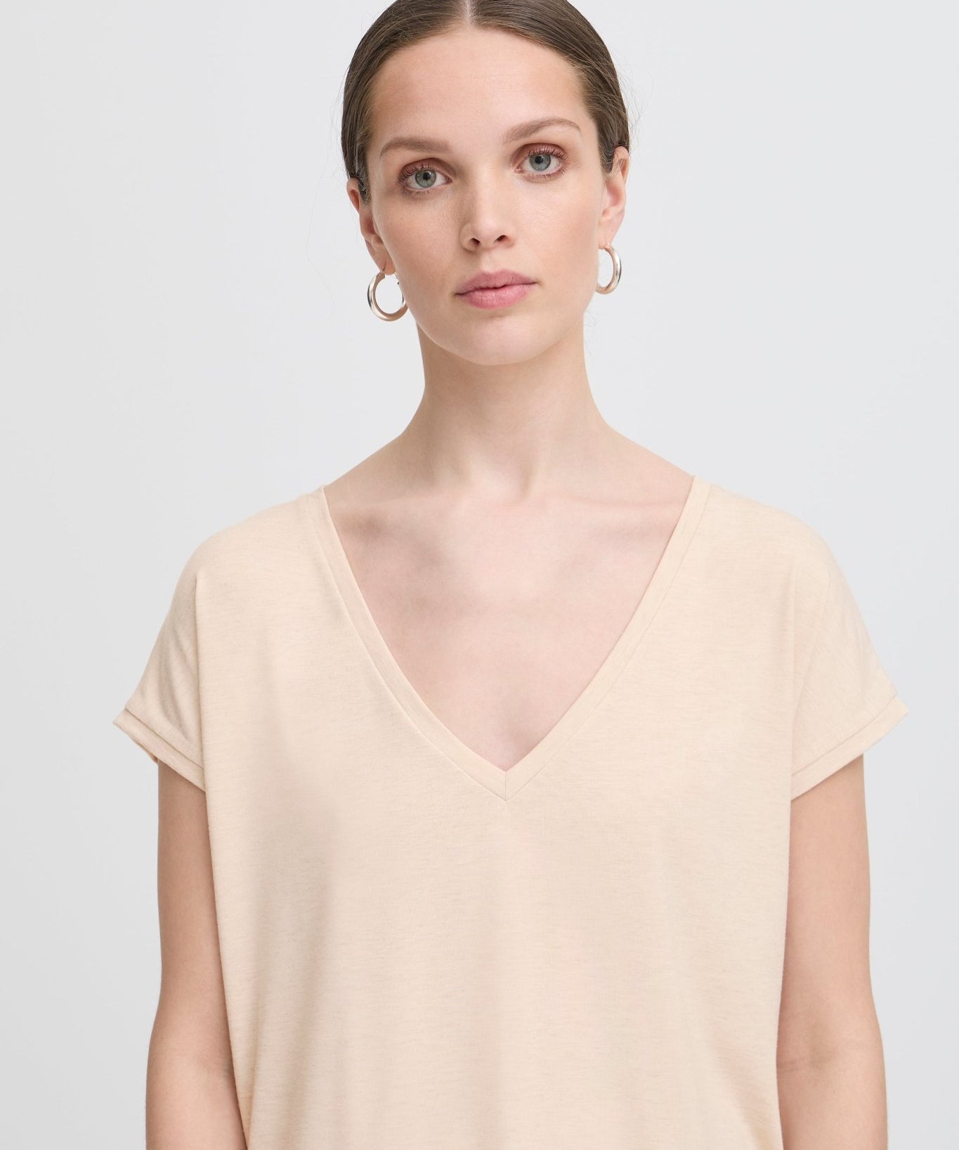 Rebel Tee by Ichi - tapioca - Blue Sky Fashions & Lingerie