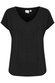 Rebel V neck Tee by Ichi - black - Blue Sky Fashions & Lingerie