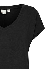 Rebel V neck Tee by Ichi - black - Blue Sky Fashions & Lingerie