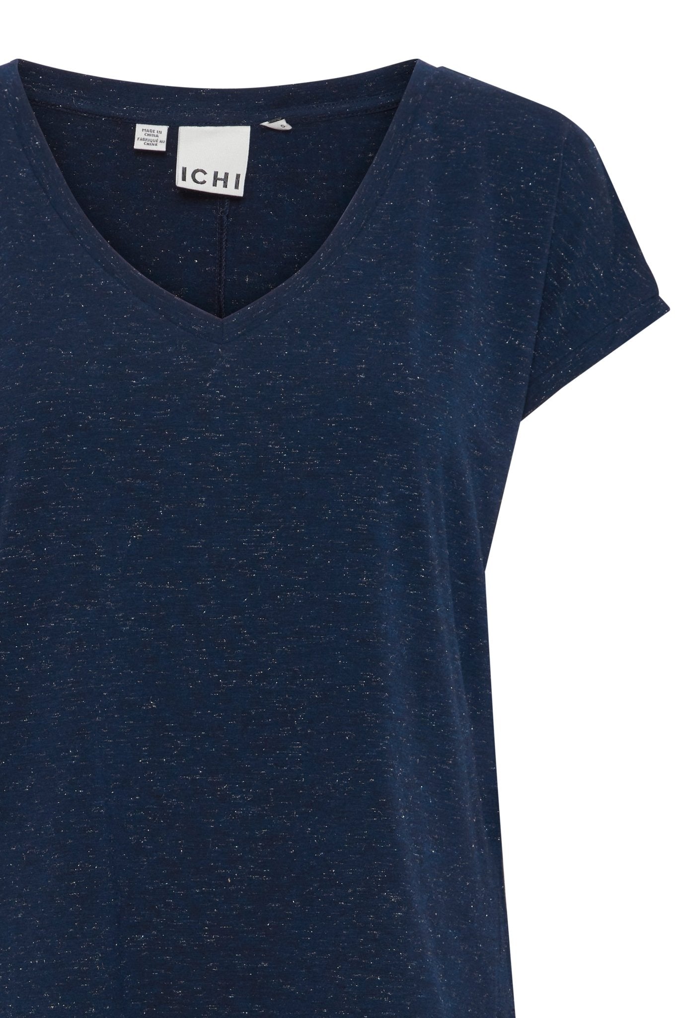 Rebel V neck Tee by Ichi - total eclipse - Blue Sky Fashions & Lingerie