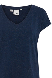 Rebel V neck Tee by Ichi - total eclipse - Blue Sky Fashions & Lingerie
