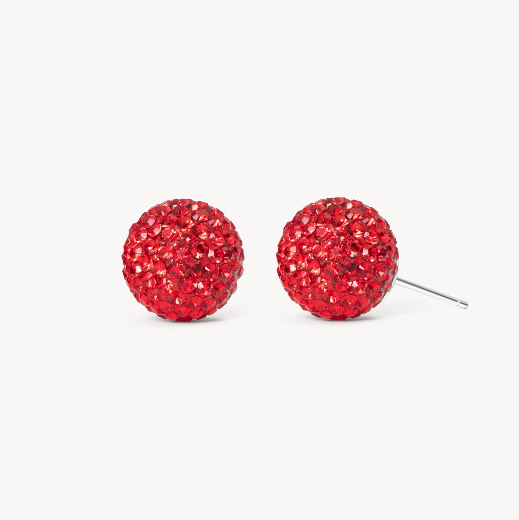RED VELVET 12MM SPARKLE BALL™ STUD EARRINGS - Blue Sky Fashions & Lingerie
