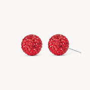 RED VELVET 12MM SPARKLE BALL™ STUD EARRINGS - Blue Sky Fashions & Lingerie