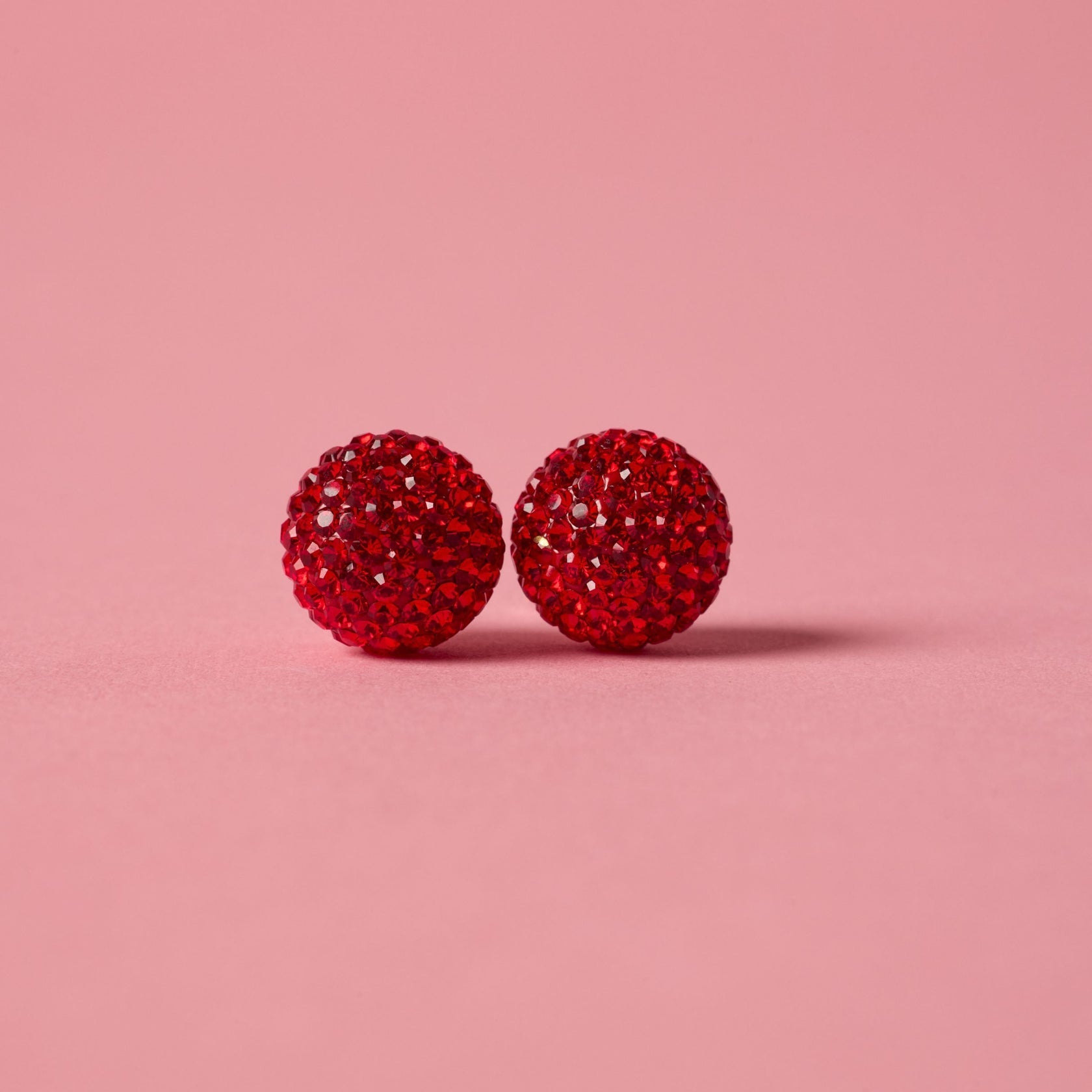 RED VELVET 12MM SPARKLE BALL™ STUD EARRINGS - Blue Sky Fashions & Lingerie