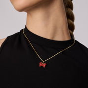 RED VELVET SPARKLE BOW CHARM - Blue Sky Fashions & Lingerie