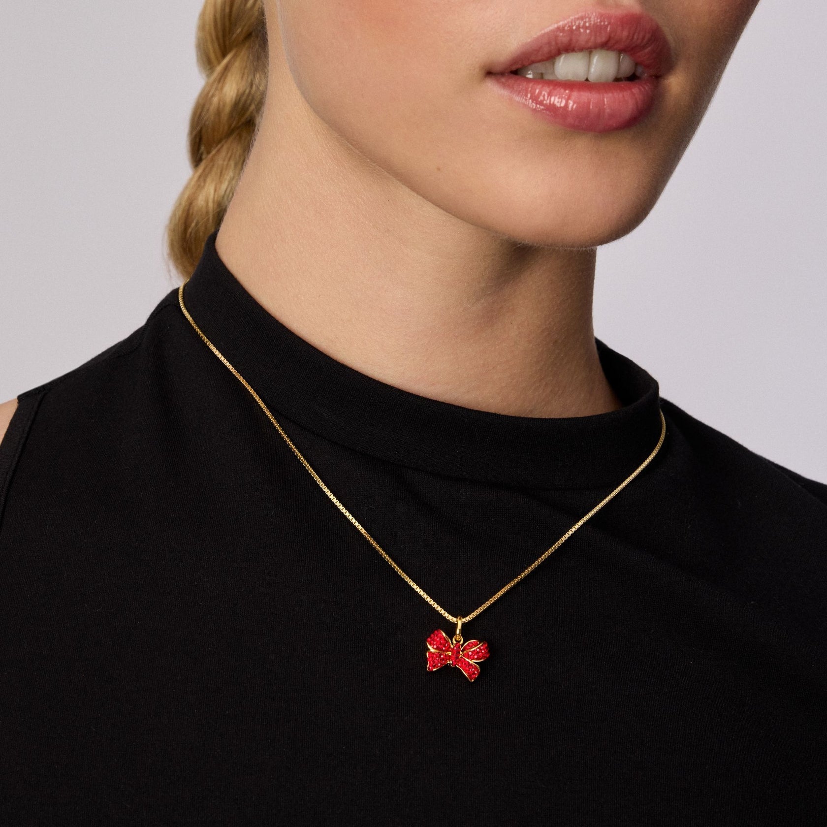 RED VELVET SPARKLE BOW CHARM - Blue Sky Fashions & Lingerie