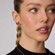 RED VELVET SPARKLE BOW STUDS - Blue Sky Fashions & Lingerie