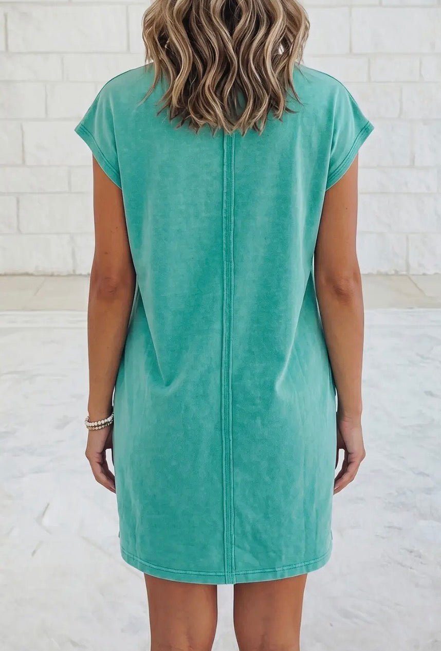 Relaxed Pit Polo T Shirt Dress - Blue Sky Fashions & Lingerie