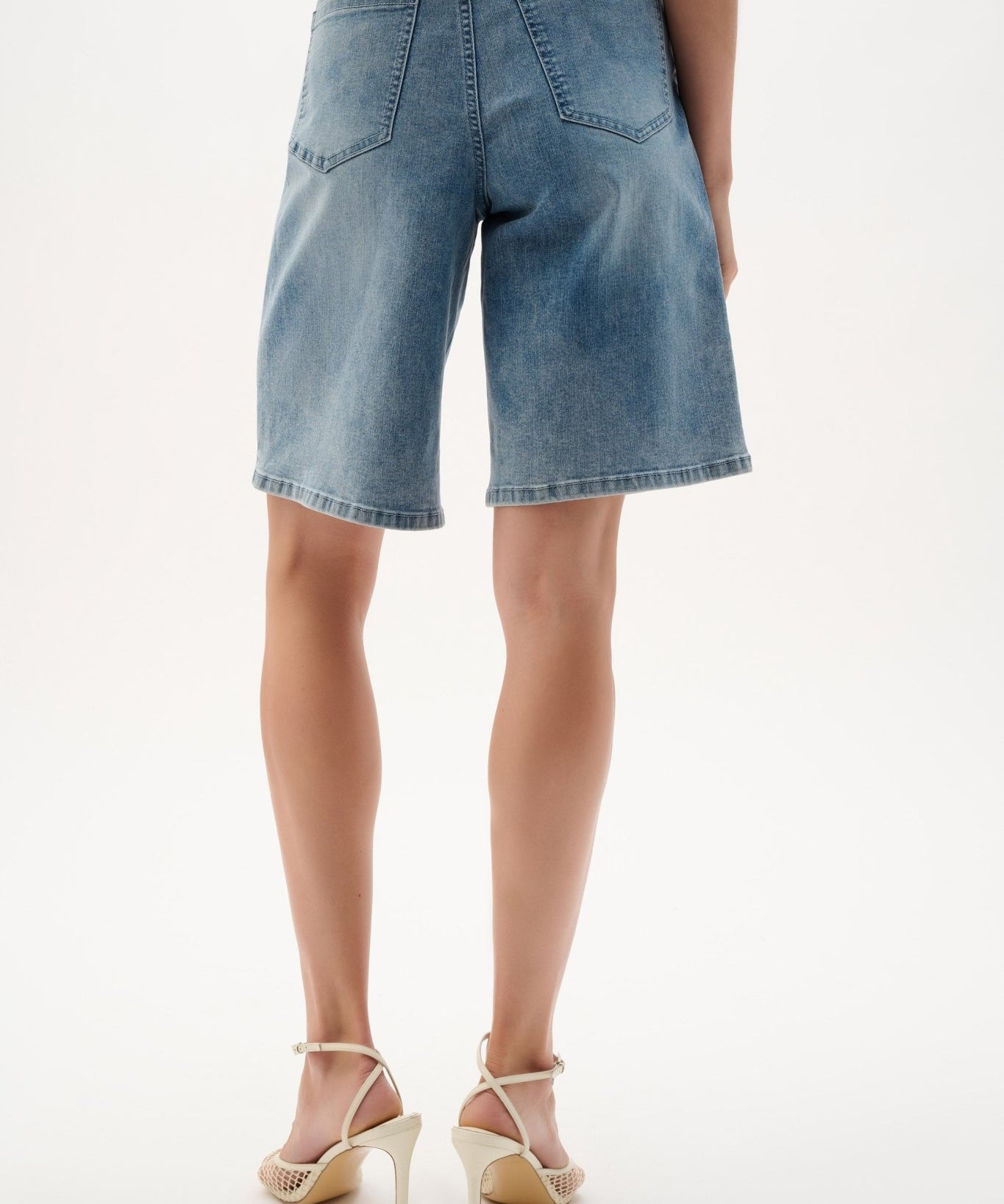 Repreve® Denim Straight Jean Shorts 262941 by Joseph Ribkoff - Blue Sky Fashions & Lingerie