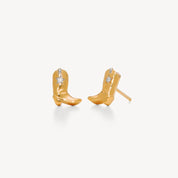 RIDE BOOT STUD EARRINGS - Gold - Blue Sky Fashions & Lingerie