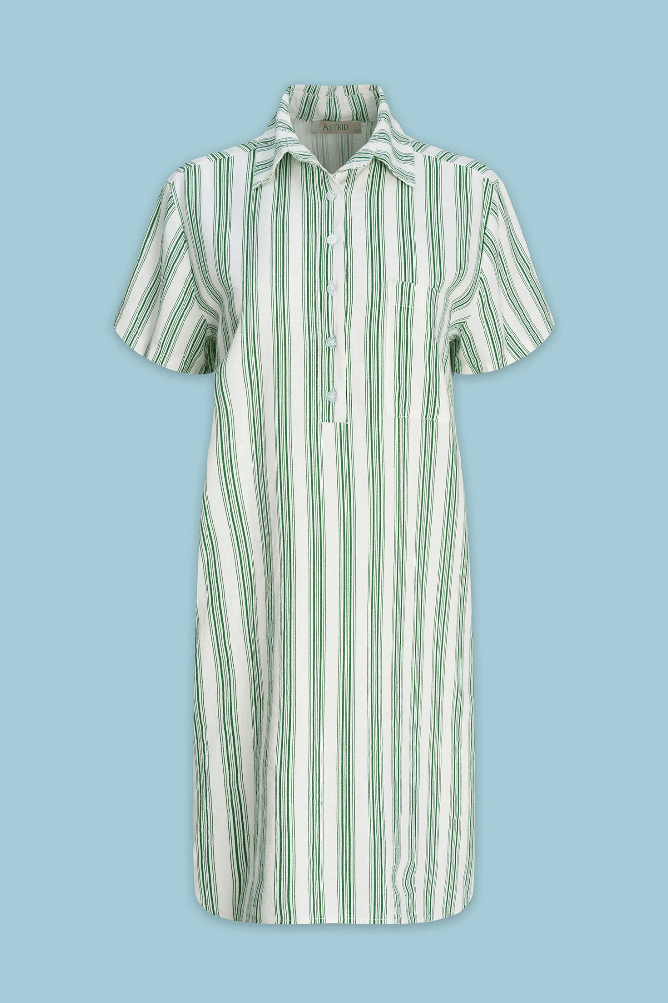 Rose Dress - green stripe - Blue Sky Fashions & Lingerie