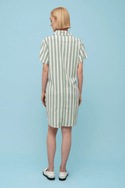 Rose Dress - green stripe - Blue Sky Fashions & Lingerie