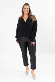 ROSETTE CARDIGAN IN MIDNIGHT BLACK - Blue Sky Fashions & Lingerie