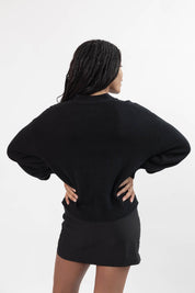 ROSETTE CARDIGAN IN MIDNIGHT BLACK - Blue Sky Fashions & Lingerie