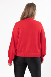 ROSETTE CARDIGAN IN MIDNIGHT RED - Blue Sky Fashions & Lingerie