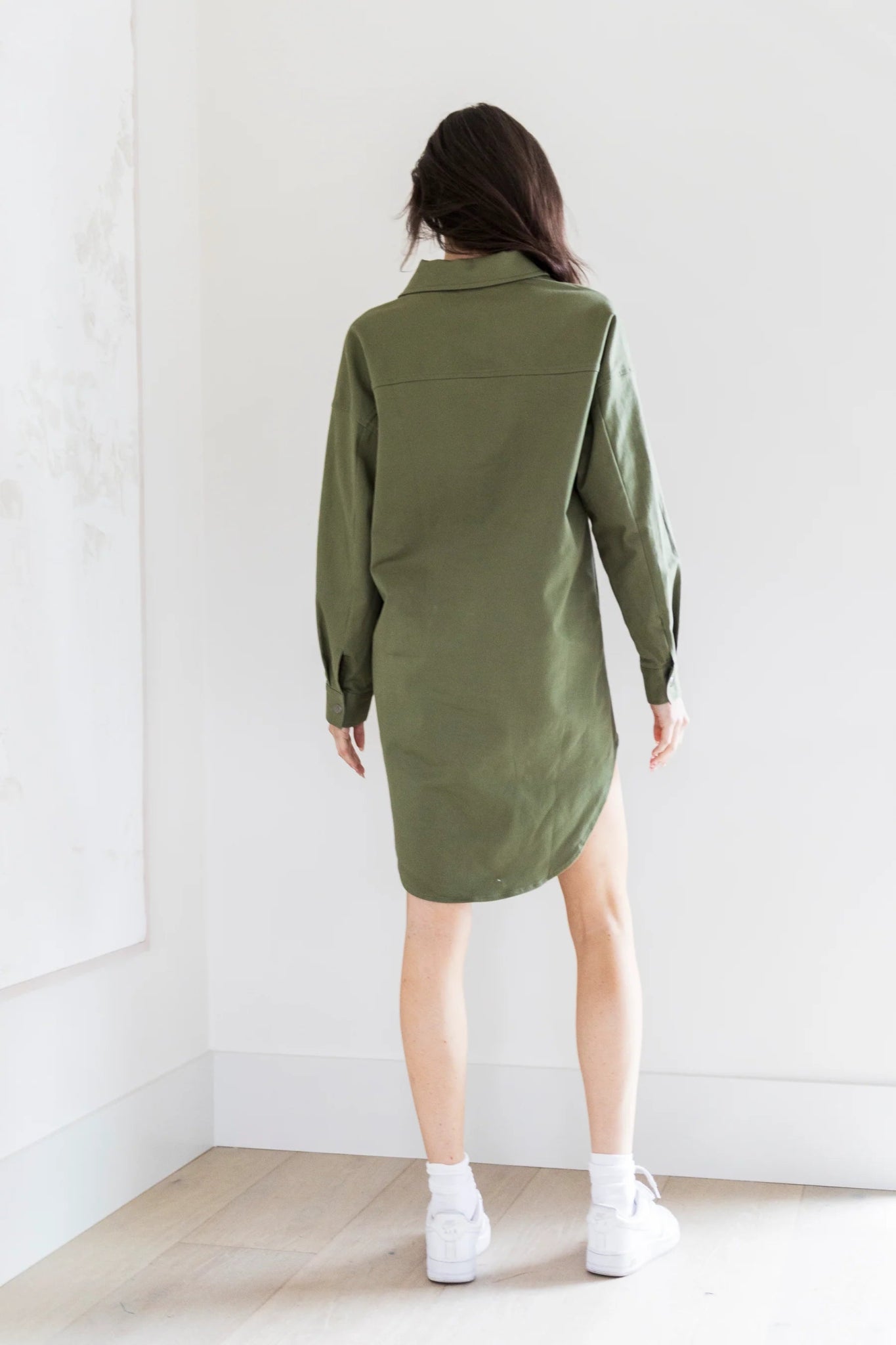 SALLY SHIRTDRESS - OLIVE - Blue Sky Fashions & Lingerie