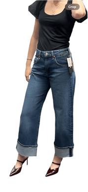 Sandra Mid Brushed cuffed jeans by Mavi - Classic Blue - Blue Sky Fashions & Lingerie