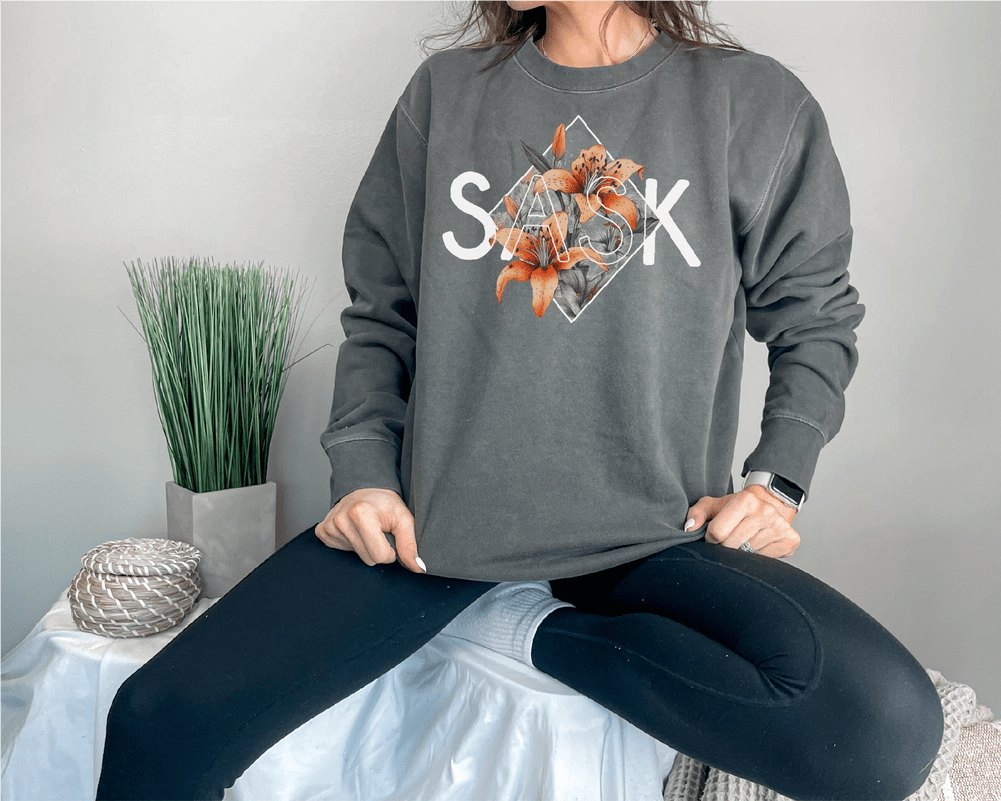 Sask Diamond Premium Crewneck Sweatshirt - Pepper - Blue Sky Fashions & Lingerie