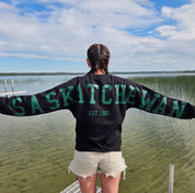 Saskatchewan Back Unisex Crewneck - Black - Blue Sky Fashions & Lingerie