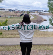 Saskatchewan Back Unisex Crewneck - Grey - Blue Sky Fashions & Lingerie