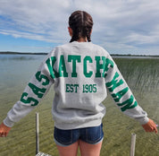 Saskatchewan Back Unisex Crewneck - Grey - Blue Sky Fashions & Lingerie