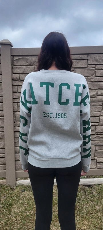 Saskatchewan Back Unisex Crewneck - Grey - Blue Sky Fashions & Lingerie