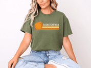 Saskatchewan Retro 70s Unisex T-shirt | Saskatchewan Clothing | Prairie Clothing - Blue Sky Fashions & Lingerie