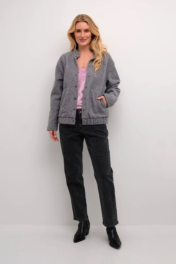 Saylor Bomber Jacket - Medium Grey - Blue Sky Fashions & Lingerie