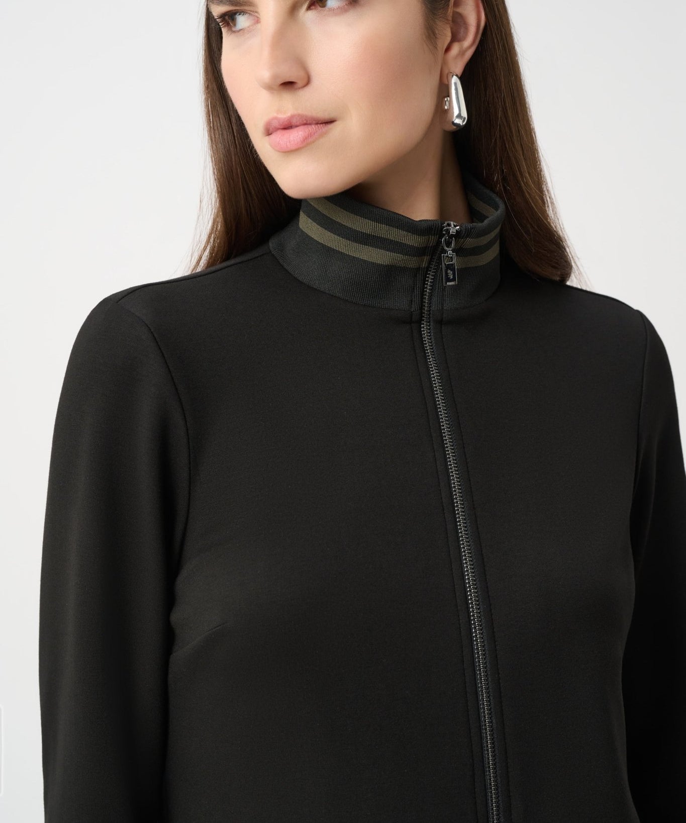 Scuba Jersey Funnel - Neck Straight Dress 263615 by Joseph Ribkoff Sport - Blue Sky Fashions & Lingerie