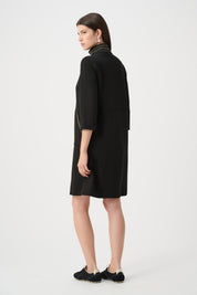 Scuba Jersey Funnel - Neck Straight Dress 263615 by Joseph Ribkoff Sport - Blue Sky Fashions & Lingerie