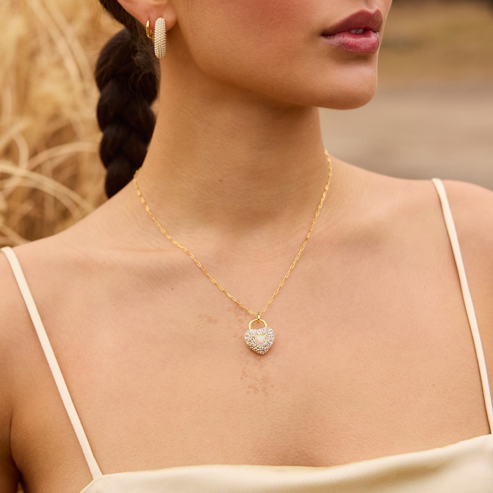 SEA SALT SPARKLE HEART CHARM - Blue Sky Fashions & Lingerie