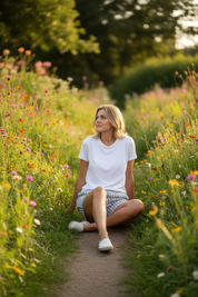 Seabreeze Striped Shorts - Fog - Blue Sky Fashions & Lingerie