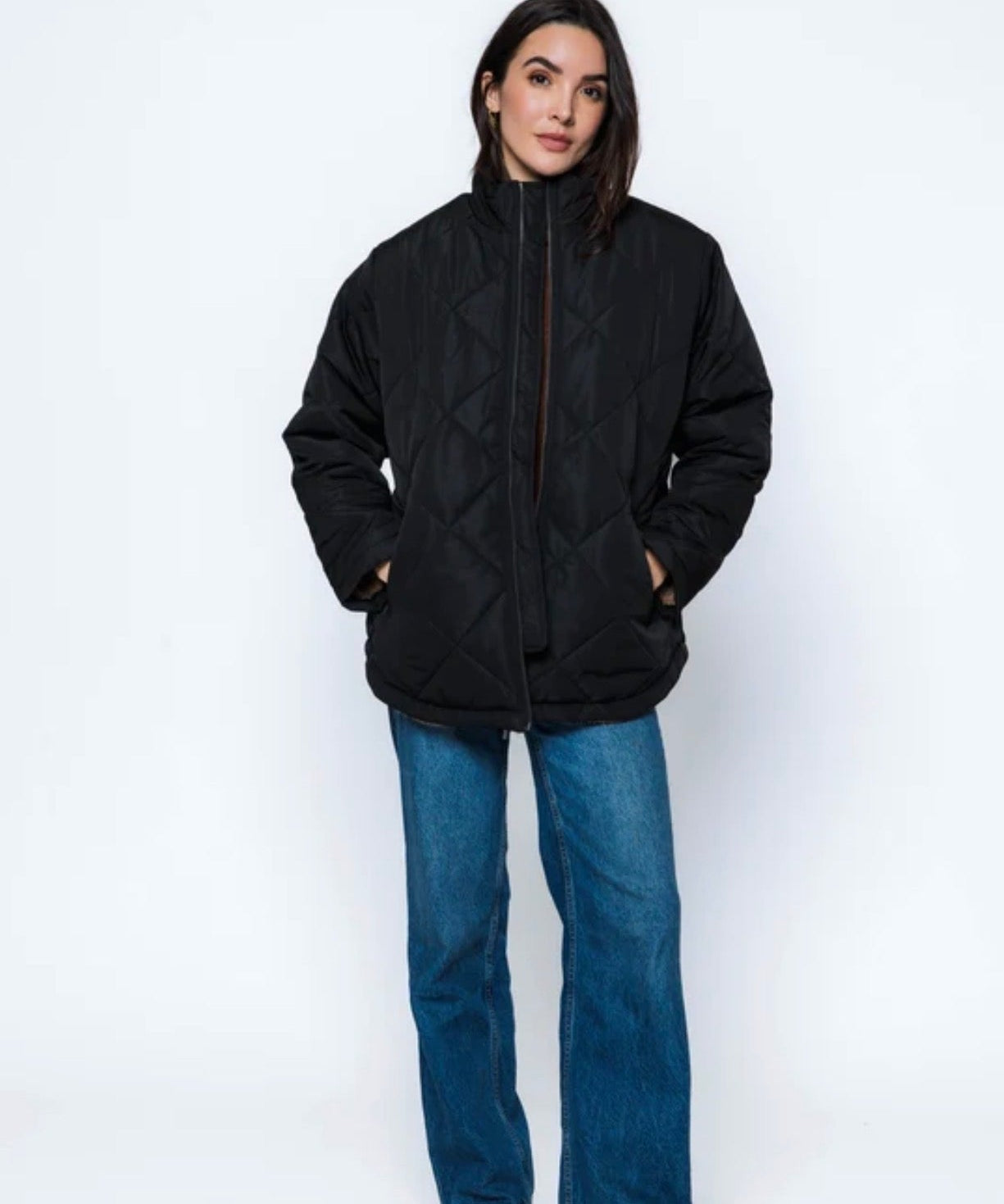 Senna-Quilted Jacket by Orb - black - Blue Sky Fashions & Lingerie