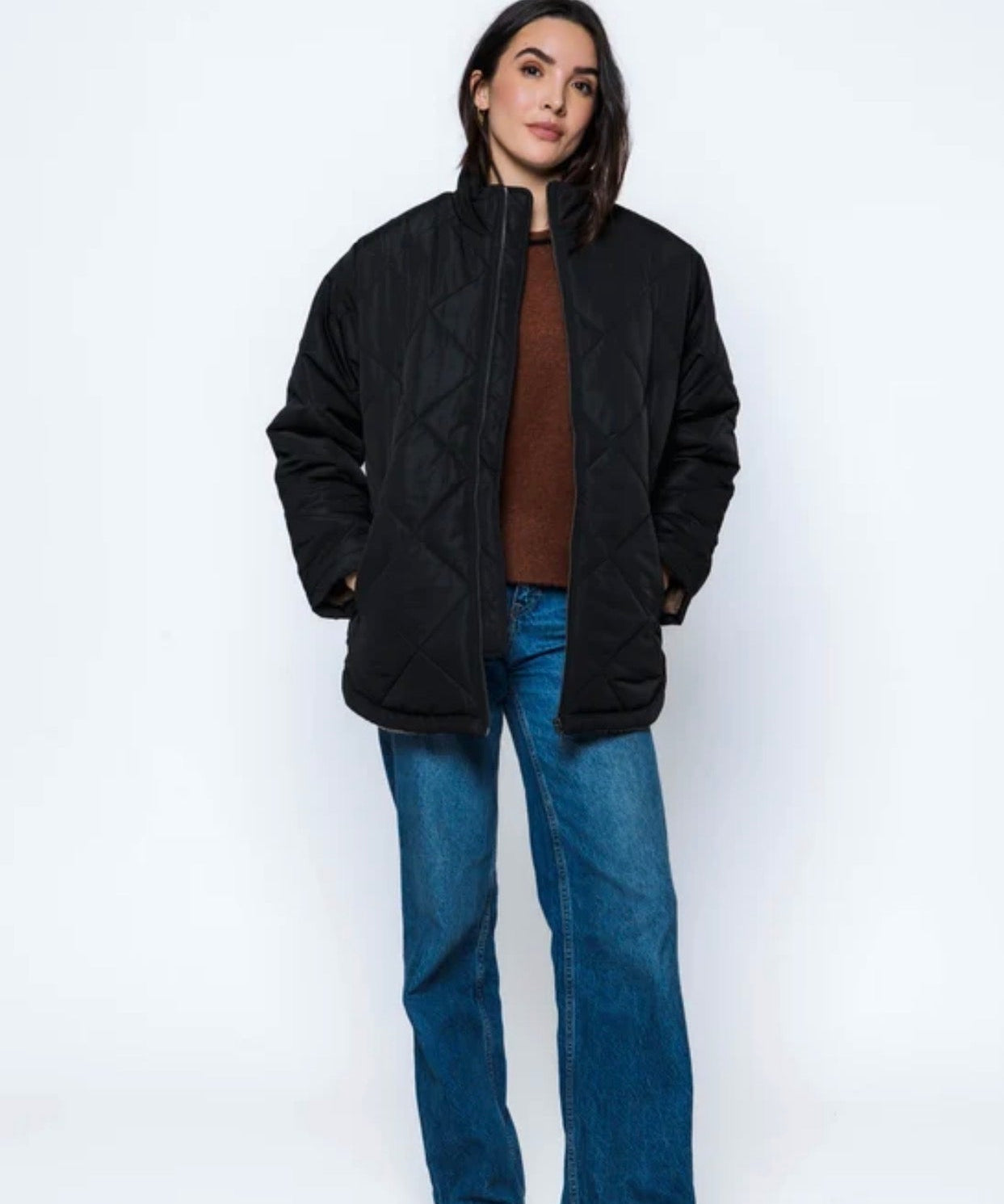 Senna-Quilted Jacket by Orb - black - Blue Sky Fashions & Lingerie