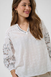 Sereni embroidered blouse by Cream - Blue Sky Fashions & Lingerie