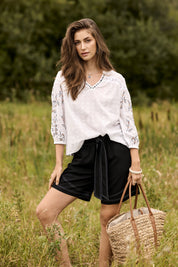 Sereni embroidered blouse by Cream - Blue Sky Fashions & Lingerie