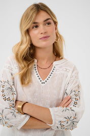Sereni embroidered blouse by Cream - Blue Sky Fashions & Lingerie