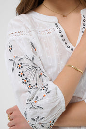 Sereni embroidered blouse by Cream - Blue Sky Fashions & Lingerie