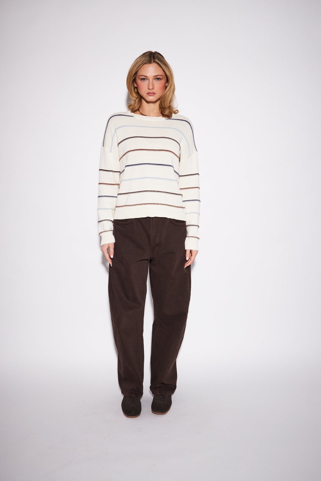 Sherry Sweater by John + Jenn - Harvest Stripe - Blue Sky Fashions & Lingerie